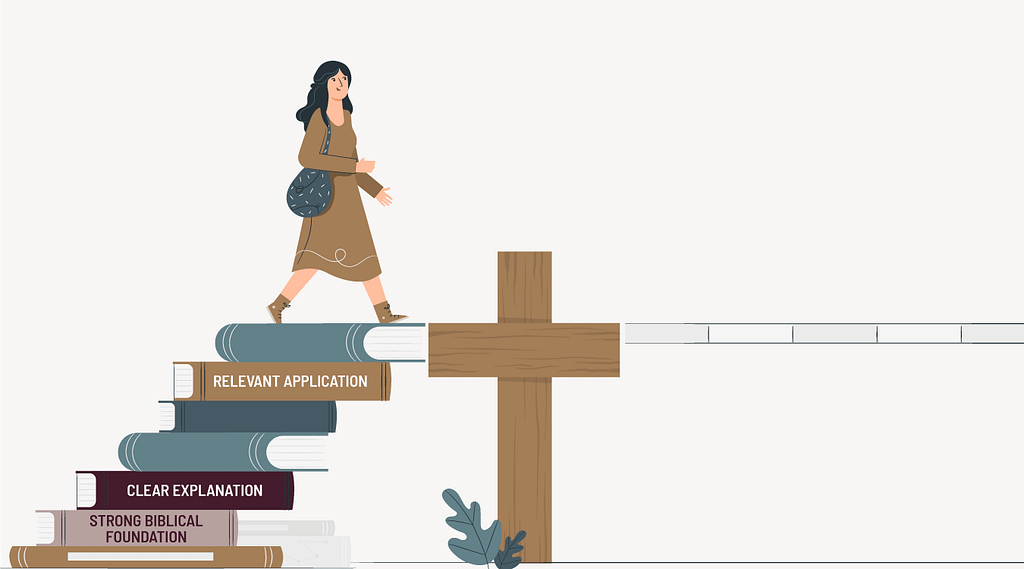 This illustration represents how the best Bible studies for women help them get closer to Christ.