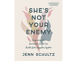 This is the cover for a book about navigating relationships with other people, She’s Not Your Enemy, which is a great book for Christian women.