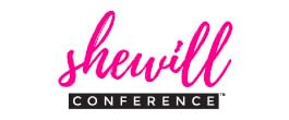 The logo for She Will Conference, a recommended Christian women's conference about advancing in God's will.