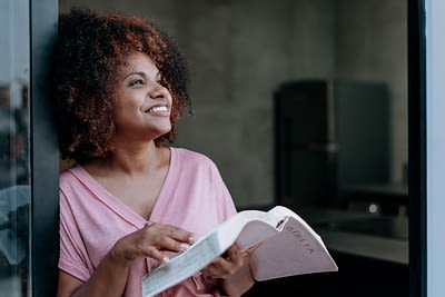 Woman reading the bible Encouragement for Purpose and Calling