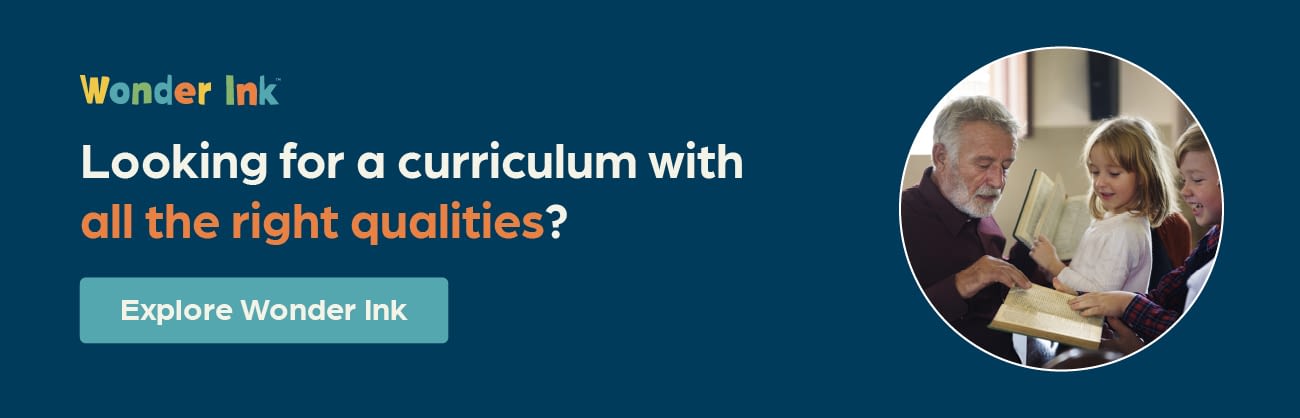 Looking for a curriculum with all the right qualities? Explore Wonder Ink.