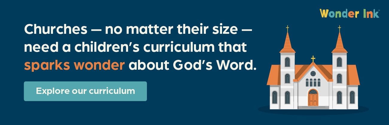 Need a children’s church curriculum for small churches that sparks wonder about God’s Word? Explore our curriculum.