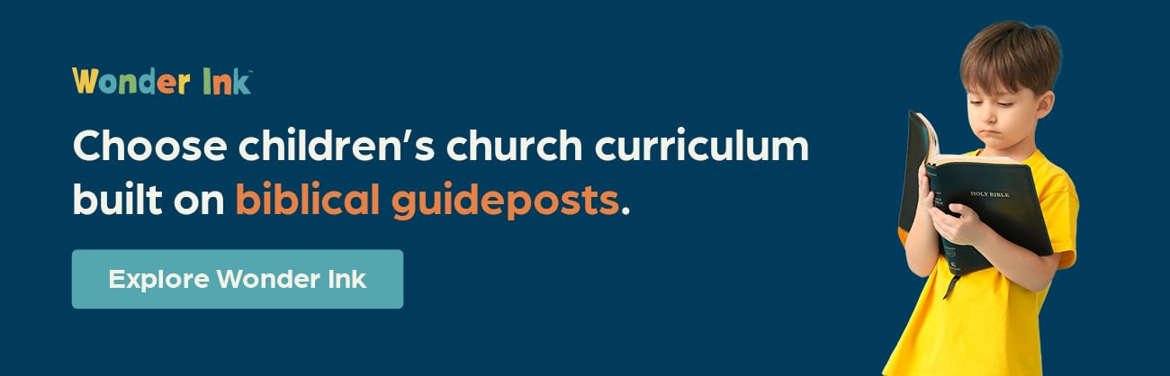 Choose children's church curriculum built on biblical guideposts. Explore Wonder Ink.