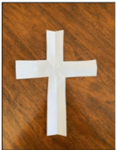 children's church activities: cut a cross